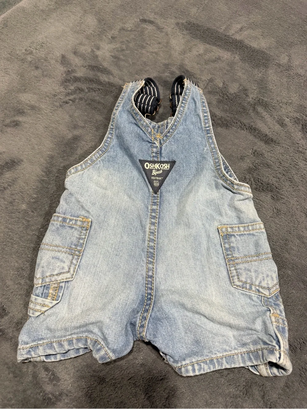 3Month - OshKosh Light Blue Denim Overall Shorts